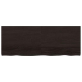 Półka, ciemnobrązowa, 160x60x(2-4) cm, wykończone drewno dębowe