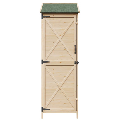 Shed ogrodowy naturalny 59,5 x 56 x 176,5 cm Drewno Świerkowe
