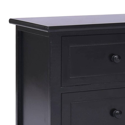 vidaXL Szafka pod TV, czarna, 108x30x40 cm, drewno paulownia