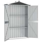 Szopa ogrodowa, antracyt, 116x45x175 cm, stal galwanizowana