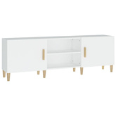 vidaXL Szafka pod TV, biała, 150x30x50 cm, materiał drewnopochodny wariant 5