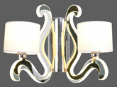 Kinkiet podwójny chromowy E14 święcące ramię LED Ambrosia Candellux 22-33871