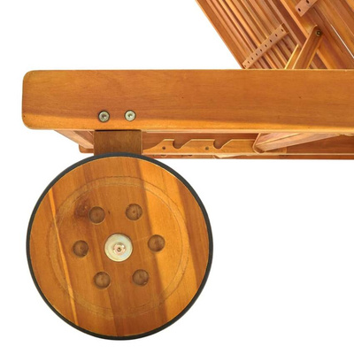 vidaXL 2-osobowy leżak ogrodowy z poduszkami, lite drewno akacjowe