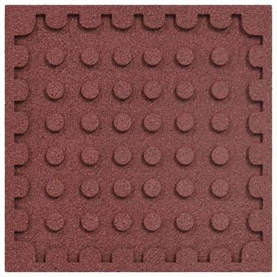 Płytki ochronne przed upadkiem 24 pcs czerwony 50 x 50 cm Guma