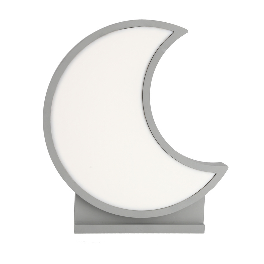 MOON LAMPA STOŁOWA DLA DZIECKA LED IQ KIDS SZARY