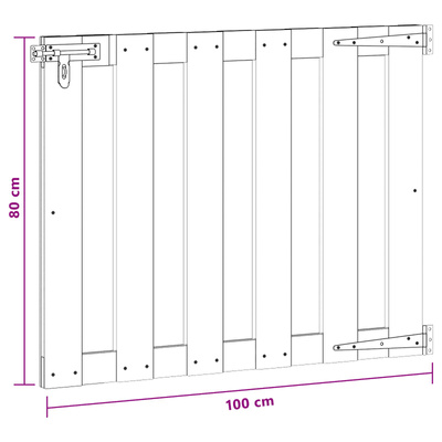 Brama ogrodowa 100 x 80 cm WPC i aluminium Czarny