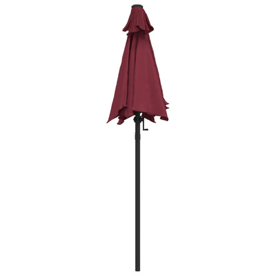 Parasol, burgundowy, 200 x 224 cm, aluminium