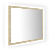 vidaXL Lustro łazienkowe LED, kolor dąb sonoma, 60x8,5x37 cm, akryl