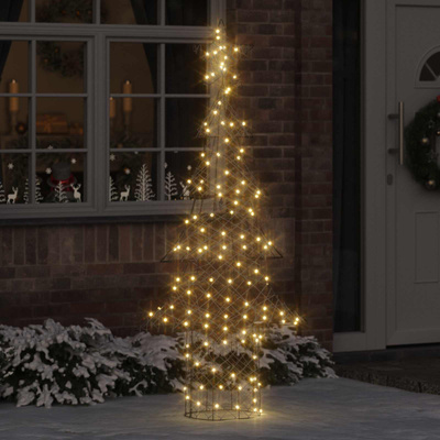 Choinka z 240 diodami LED Ciepła biel 180 cm rattan