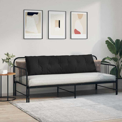 Poduszka na plecy Czarny 180 x 50 cm Tkanina mikrofibrowa