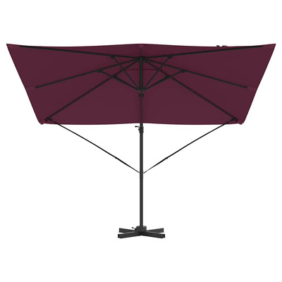 Parasol Roma Czerwony 286 x 284 x 265 cm Aluminium i Poliester