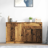Bufet 3 szt. Stare drewno 120 x 30 x 70 cm Drewno inżynieryjne