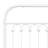 Metalowe wymienne wezgłowie, białe, 150 cm