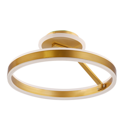 RINEUS lampa sufitowa złoty 20W LED kryształki bezbarwne  ŚREDNICA 40CM