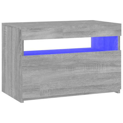 vidaXL Szafka pod TV z oświetleniem LED, szary dąb sonoma, 60x35x40 cm