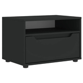 Szafka pod TV "VISNES" Czarna 60x40x38 cm Drewno klejone
