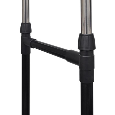 Regulowany wieszak na ubrania z 4 kółkami i 2 drążkami