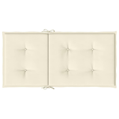 Poduszki na krzesła ogrodowe, 4 szt., kremowe, 100x50x2 cm