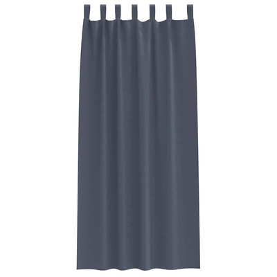 Firany blackout z kółkami 2 pcs Antracyt 225 x 140 cm Poliester