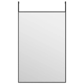 vidaXL Lustro na drzwi, czarne, 40x60 cm, szkło i aluminium
