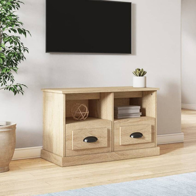 vidaXL Szafka pod TV, dąb sonoma, 80x35x50 cm, materiał drewnopochodny