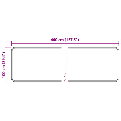 Chodnik dywanowy MARSA Czarny 100 x 400 cm Poliester i PVC