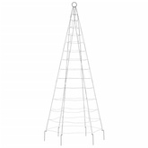 vidaXL Choinka z lampek, na maszt, 200 zimnych białych LED, 180 cm