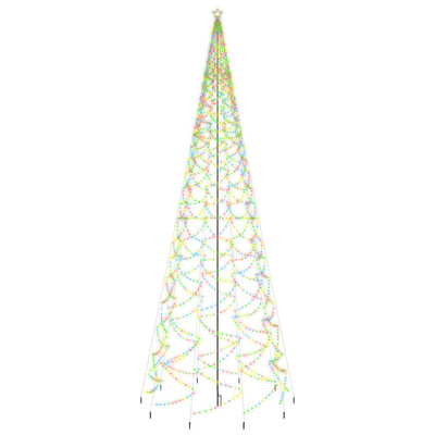 vidaXL Choinka z kołkiem gruntowym, 3000 kolorowych LED, 800 cm