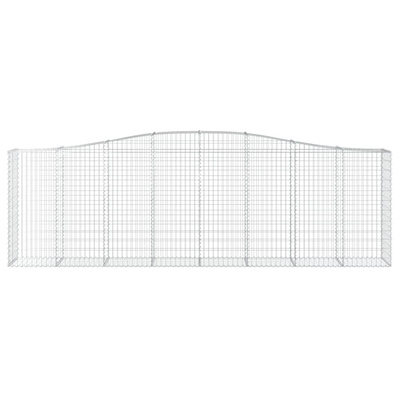 Kosze gabionowe, 10 szt, 400x50x120/140cm, galwanizowane żelazo