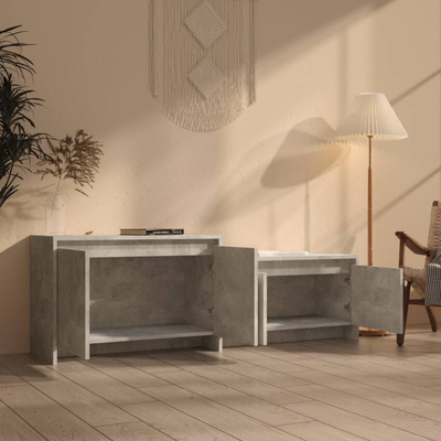 vidaXL Szafka pod TV, szarość betonu, 146,5x35x50 cm