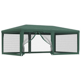 vidaXL Namiot imprezowy z 6 ścianami z siatki, zielony, 6x4 m, HDPE