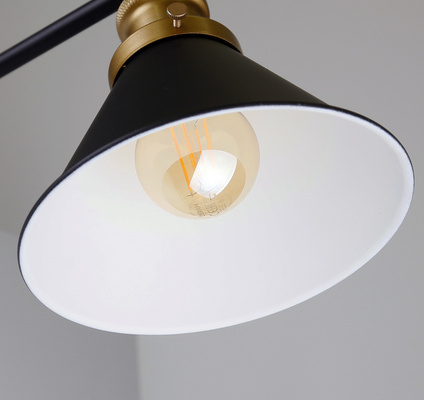 Fundo lampa kinkiet czarny+złoty 1X40 E27 klosz czarny 21-05908