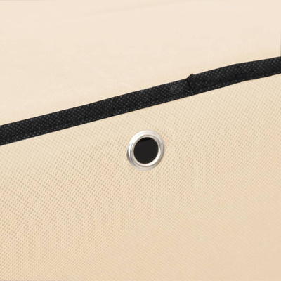 vidaXL Szafka na buty, kremowa, 60x28x90 cm, materiałowa