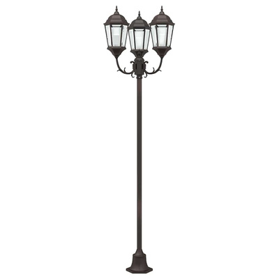 Lampa ogrodowa kolor bronzu 57 x 49 x 241 cm Aluminium i szkło
