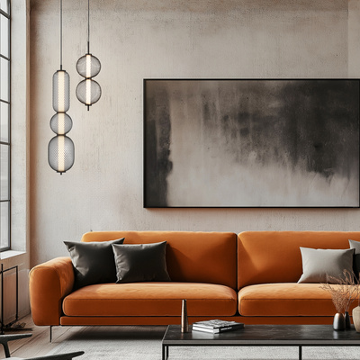 Lampa wisząca druciana PUMA z podłużnym kloszem 14 x 71 cm – designerskie oświetlenie salonu LED 3000K