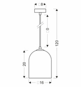 Lampa wisząca KLEA szklana – z grafitowym oraz mlecznym kloszem – nowoczesna lampa nad stół do salonu G9 LED