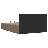 vidaXL Rama łóżka z podnośnikiem, taupe, tkanina, 140 x 200 cm