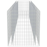 vidaXL Podwyższona donica gabionowa, galwanizowana stal, 450x90x100 cm