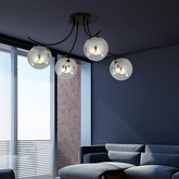 Lampa sufitowa BOSTON 4 BLACK/GRAFIT
