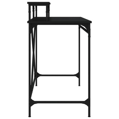 vidaXL Biurko, czarne, 100x50x90 cm, materiał drewnopochodny i żelazo