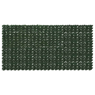 Parawan balkonowy z liśćmi Ciemnozielony 300 x 150 cm