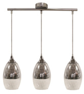 Lampa wisząca srebrna szklana regulowana 3x60W Celia Candellux 33-51585