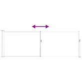 Rozkładany boczny markiz 300 x 100 cm Poliester Prostokątny