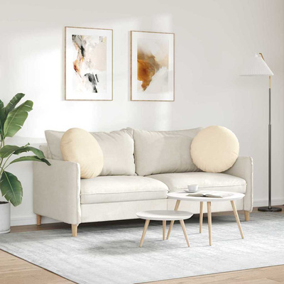 Poduszki na siedziska 2 pcs Kremowy ?50 x 19 cm