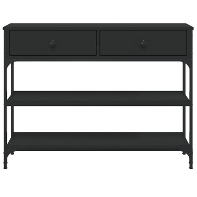 Stolik konsolowy, czarny, 100x25x75 cm