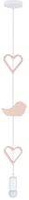 heart bh lampa wisząca 1x20w E27 iq kids różowy