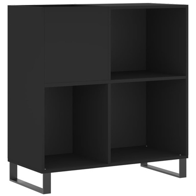 na płyty, czarna, 84,5x38x89 cm, materiał drewnopochodny Szafka