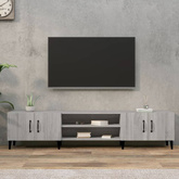 Szafka pod TV, szary dąb sonoma, 180x31,5x40 cm vidaXL