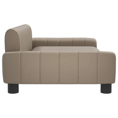 vidaXL Legowisko dla psa, cappuccino, 90x53x30 cm, sztuczna skóra