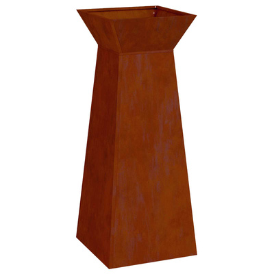 Donica słupowa 2 pcs Srebrny 40 x 40 x 100 cm